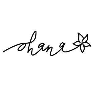 Ohana script temporary tattoo with flower - 2 | Temporalis