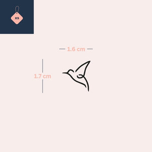 One - line hummingbird temporary tattoo - 4 | Temporalis