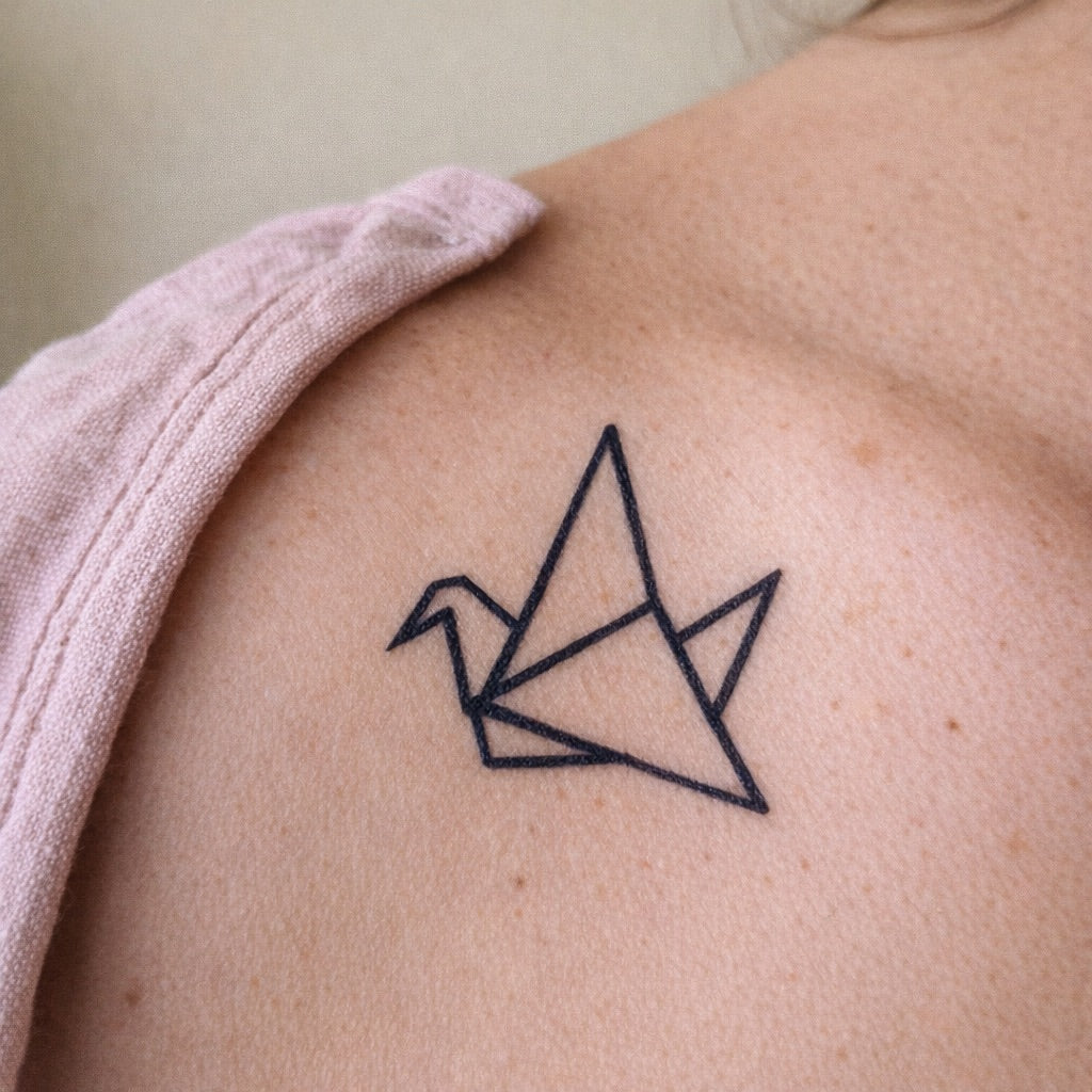 Origami Crane Tattoo - 1 | Temporalis