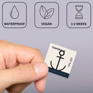 Outline Anchor Temporary Tattoo - 3 | Temporalis