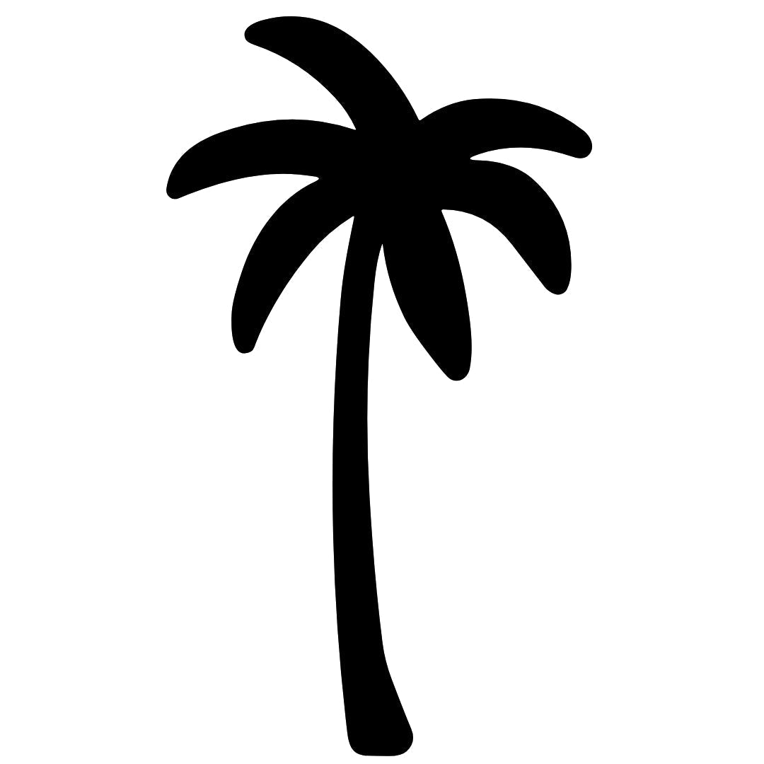 Palm Tree Silhouette Temporary Tattoo - 2 | Temporalis