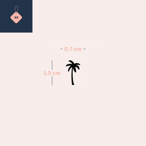 Palm Tree Silhouette Temporary Tattoo - 4 | Temporalis