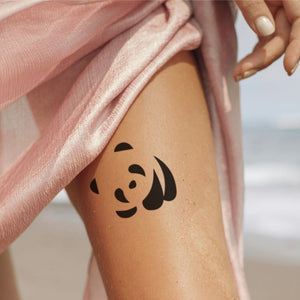 Panda Face Temporary Tattoo - 1 | Temporalis