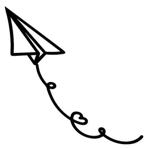 Papierflieger 2 – Temporalis® – Temporäres Tattoo