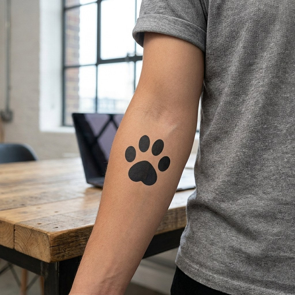 Paw Print Tattoo - 1 | Temporalis
