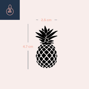 Pineapple silhouette temporary tattoo - 4 | Temporalis