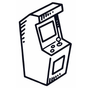 Retro arcade cabinet temporary tattoo - 2 | Temporalis