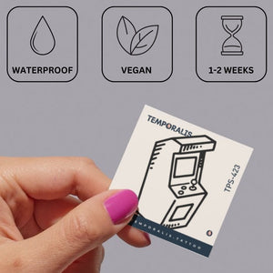 Retro Arcade Machine 2 - Temporalis® - Tymczasowy tatuaż