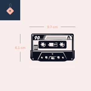 Retro Cassette A - Lato 2 - Temporalis® - Tatuaggio temporaneo