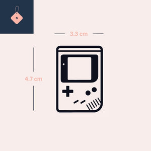 Retro Gameboy Console 3 - Temporalis® - Tymczasowy tatuaż