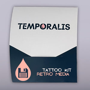 Retro Media - Zestaw do tatuażu (4 tatuaże) 1 - Temporalis® - Tatuaż tymczasowy