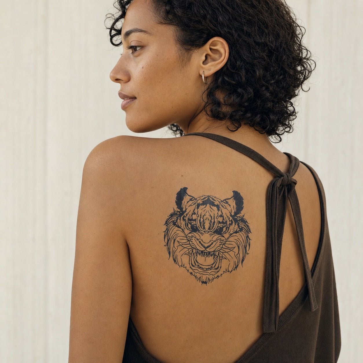 Roaring Tiger Head Tattoo - 1 | Temporalis