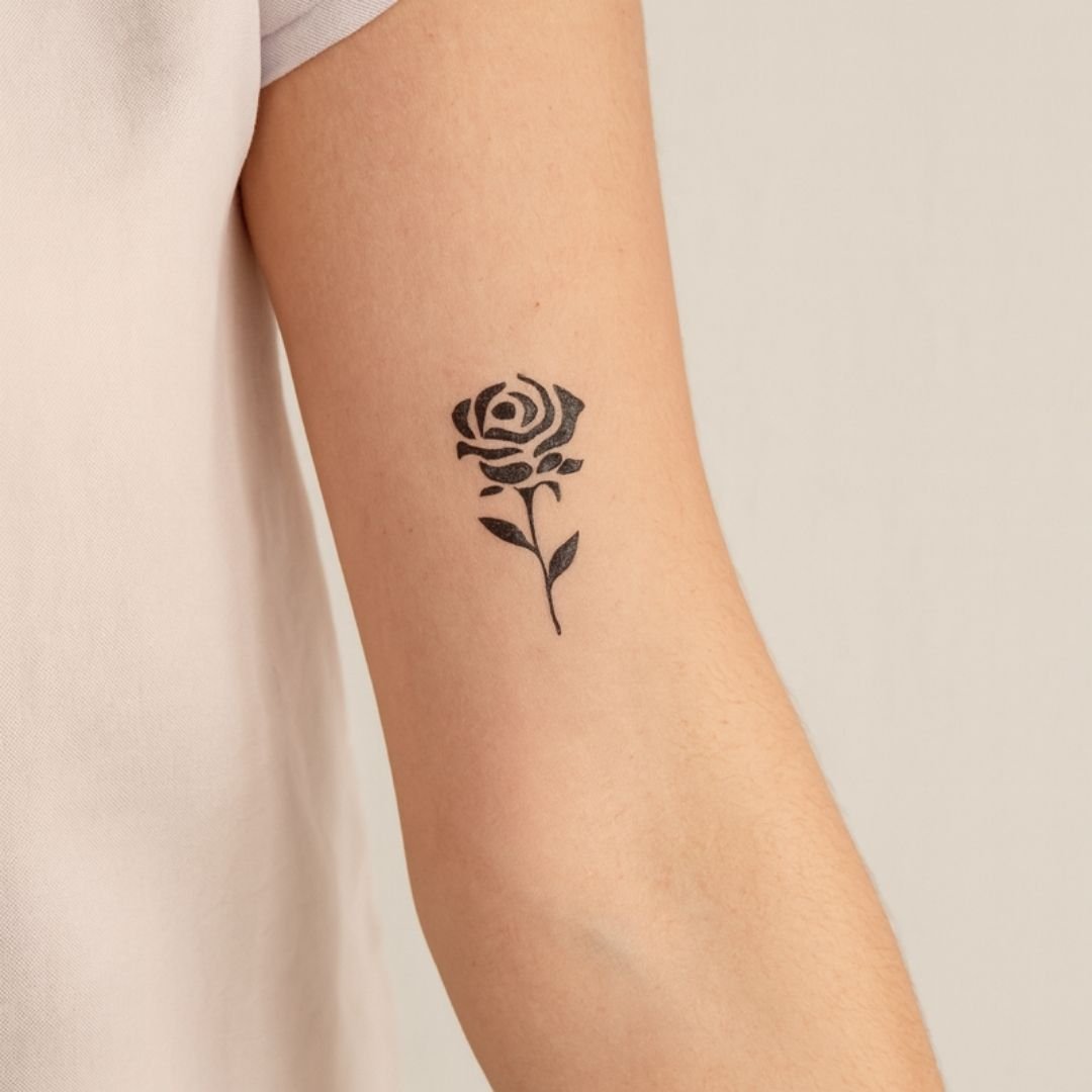 Middernacht Rozenbloesem Tattoo | Temporalis, image size:1080x1080