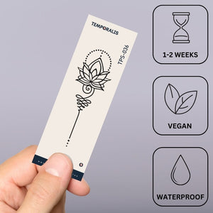 Lótus Sagrado 2 - Temporalis® - Tatuagem temporária