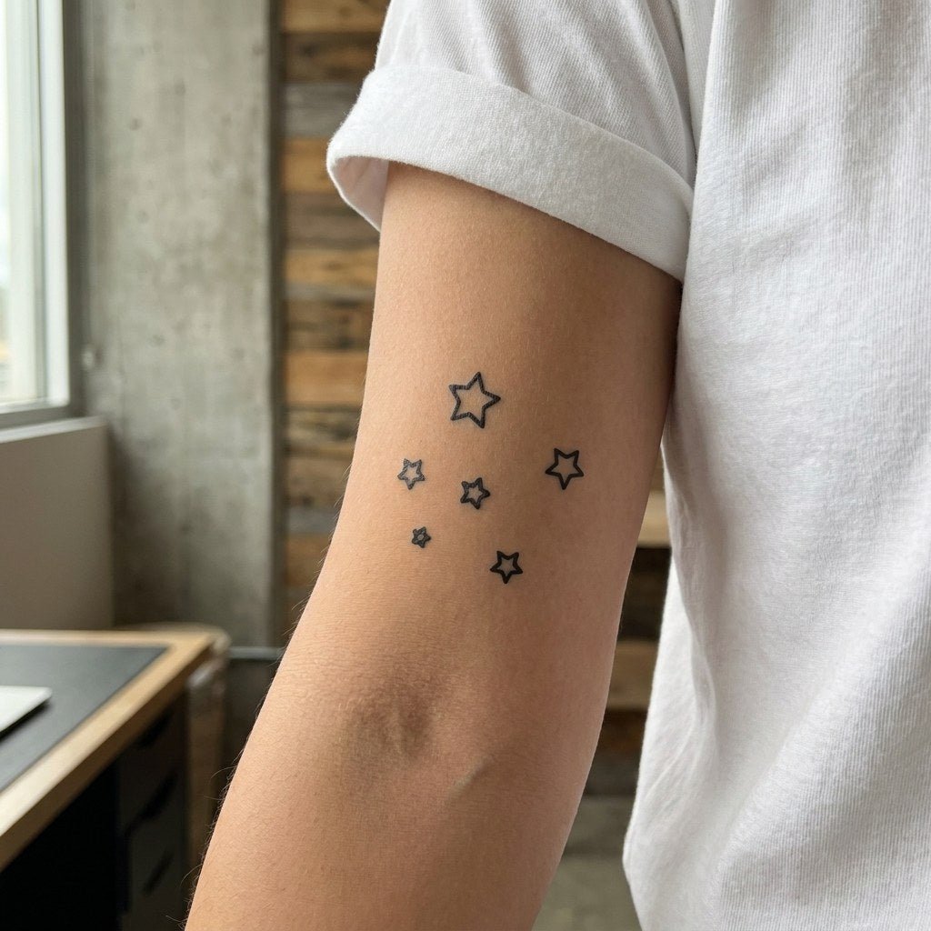 Scattered Stars Tattoo - 1 | Temporalis