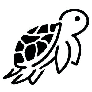 Sea Turtle Temporary Tattoo, Geometric Shell, Fine Line - 2 | Temporalis