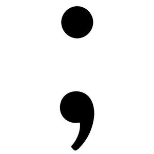 Semicolon temporary tattoo - 2 | Temporalis