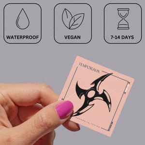 Shuriken temporary tattoo - 3 | Temporalis