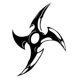 Shuriken temporary tattoo - 2 | Temporalis
