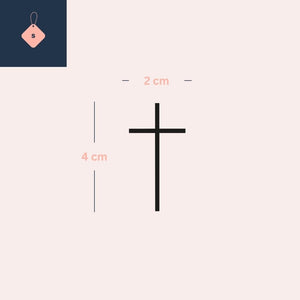 Simple cross temporary tattoo - 4 | Temporalis