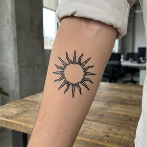 Sketch Sun Tattoo - 1 | Temporalis