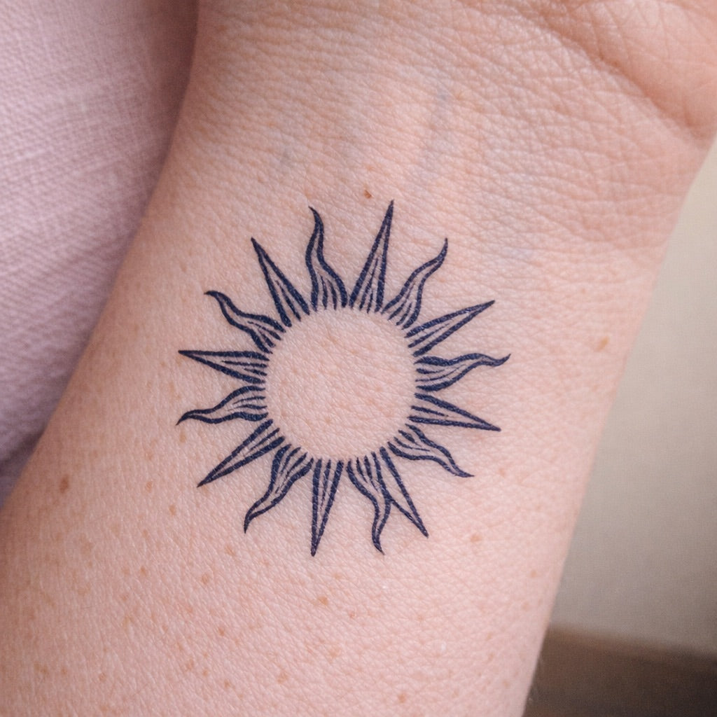 Sketch Sun Tattoo - 1 | Temporalis