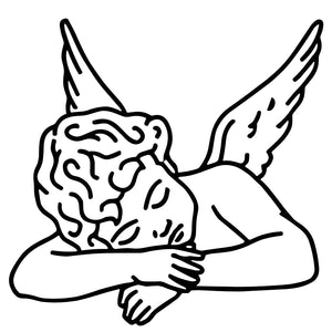 Sleeping angel fine line temporary tattoo - 2 | Temporalis