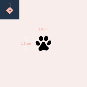 Small paw print temporary tattoo - 4 | Temporalis