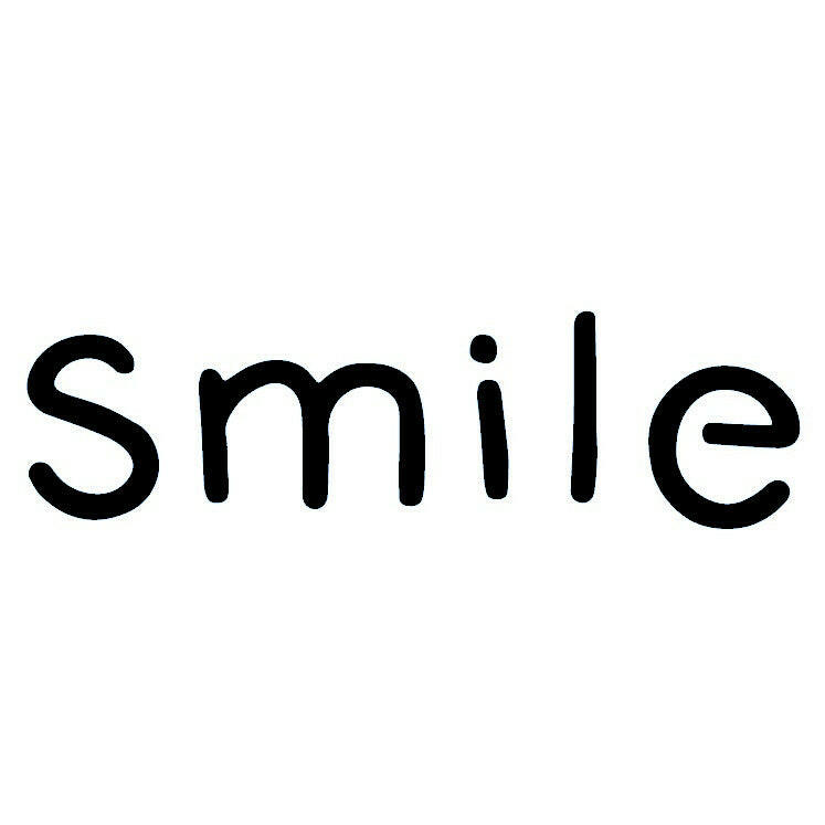 Smile temporary tattoo in rounded sans - serif - 2 | Temporalis