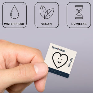 Smiley Heart 2 - Temporalis® - Temporäres Tattoo