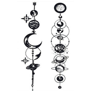 Solar System Column Tattoo - 2 | Temporalis