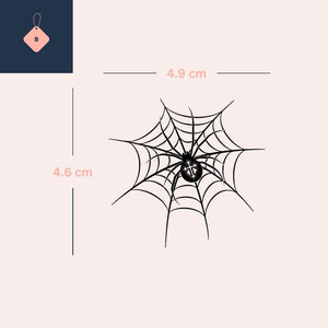 Spider with cross on web temporary tattoo - 4 | Temporalis