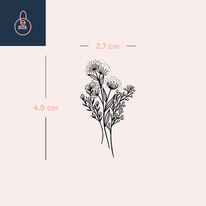 Kwiaty Wiosenne 4 - Temporalis® - Tatuaż tymczasowy