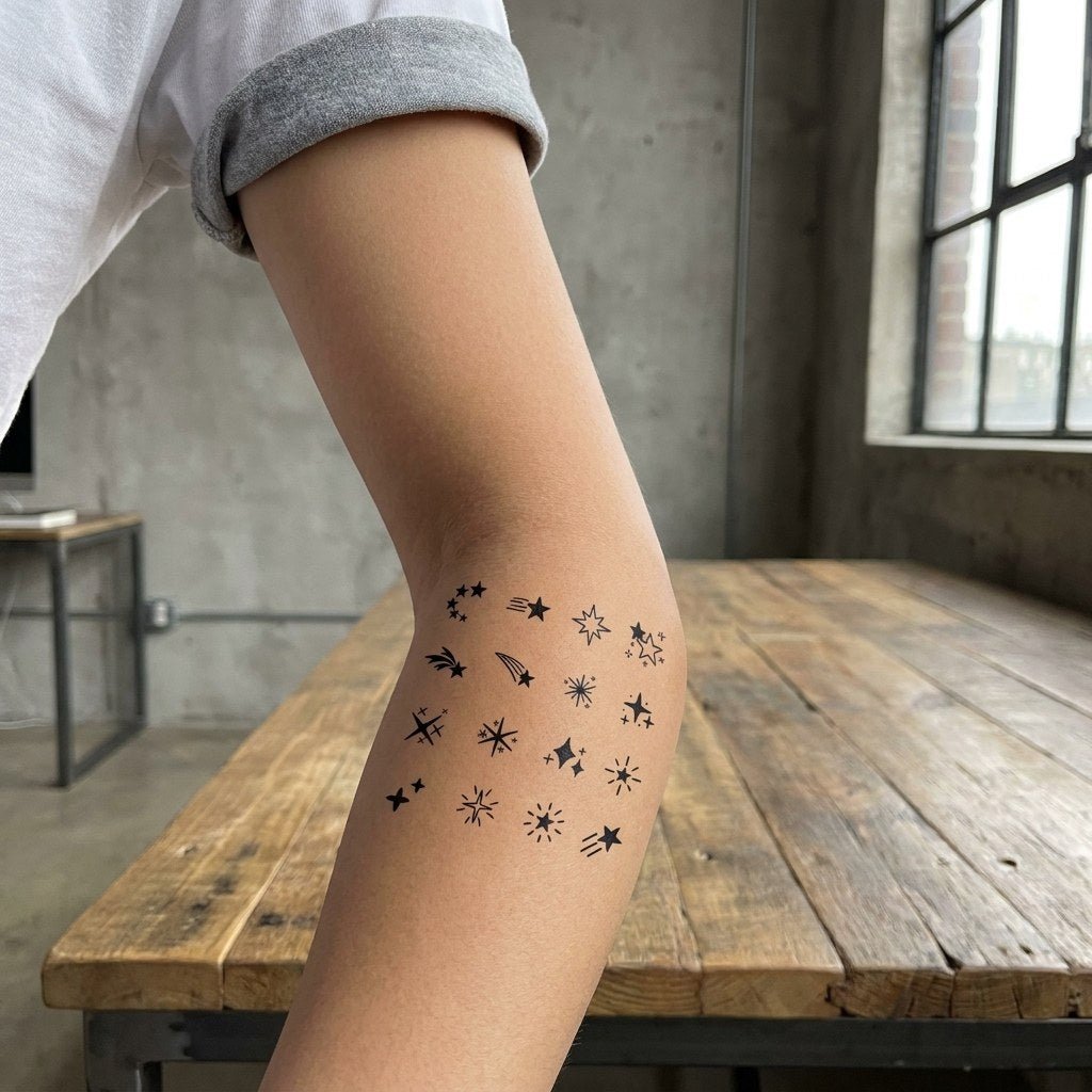 Star Sparks Set Tattoo - 1 | Temporalis