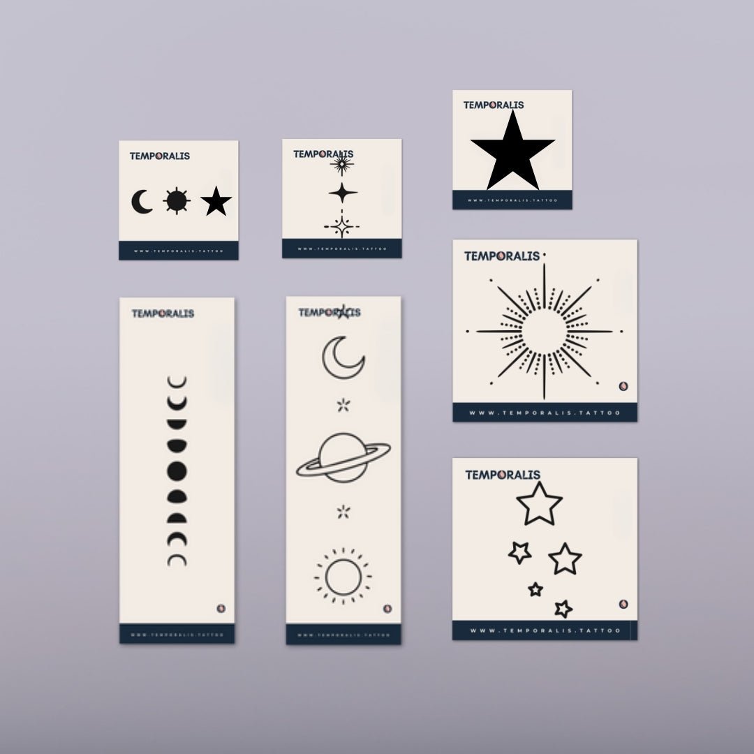 Stars - Tattoo Kit (7 tattoos) 1 - Temporalis