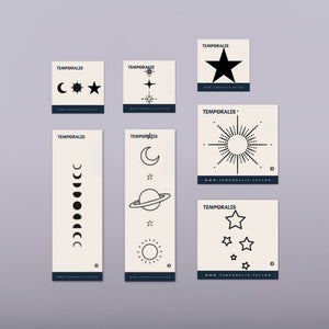 Étoiles - Kit de tatouages (7 tatouages) 1 - Temporalis® - Tatouage temporaire