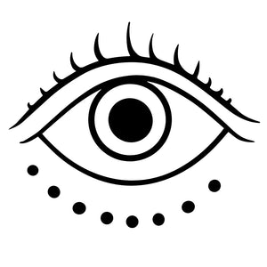 Stylized eye with lashes - temporary tattoo - 2 | Temporalis