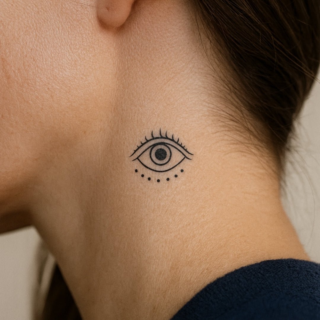 Stylized eye with lashes - temporary tattoo - 1 | Temporalis