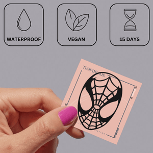 Superbohaterowie - Zestaw do tatuażu (8 tatuaży) 3 - Temporalis® - Tatuaż tymczasowy