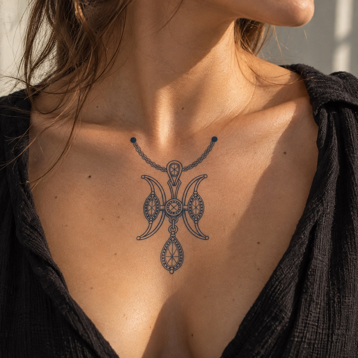 Pisces Jewel Zodiac Tattoo