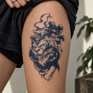 Tiger and Snake Tattoo - 1 | Temporalis