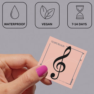 Treble clef temporary tattoo - 3 | Temporalis