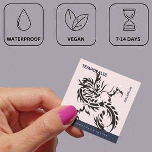 Tribal dragon temporary tattoo - 3 | Temporalis
