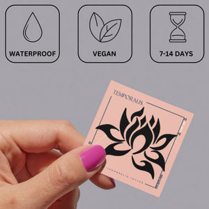 Tribal lotus temporary tattoo - 3 | Temporalis