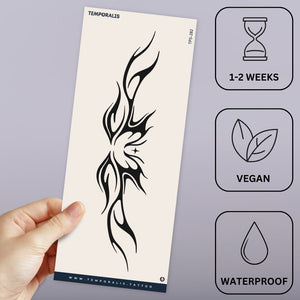 Chamas Tribais da Fênix 3 - Temporalis® - Tatuagem temporária