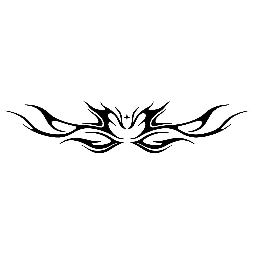 Tribal phoenix with spread wings temporary tattoo - 2 | Temporalis