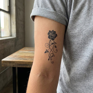Tribal & Rose Vine Tattoo - 1 | Temporalis