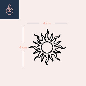 Tribal sun temporary tattoo - 4 | Temporalis