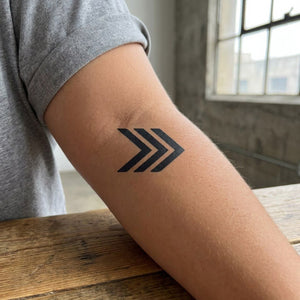 Triple Chevron Arrow Tattoo - 1 | Temporalis