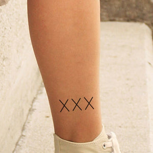 Triple X temporary tattoo - 1 | Temporalis